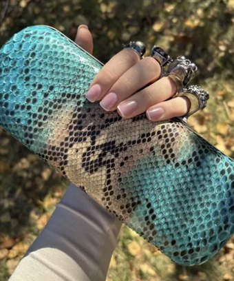 Alexander McQueen Python Snakeskin Archive Knuckle Clutch