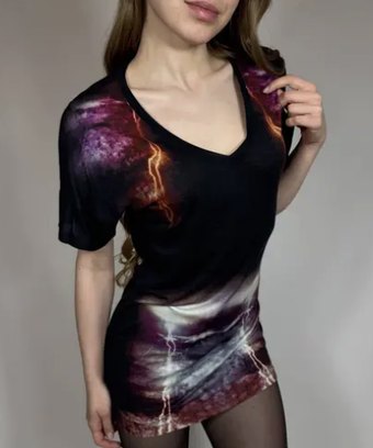 Vintage Y2K Alexander McQueen Lightning Bolt Rare Mini Dress